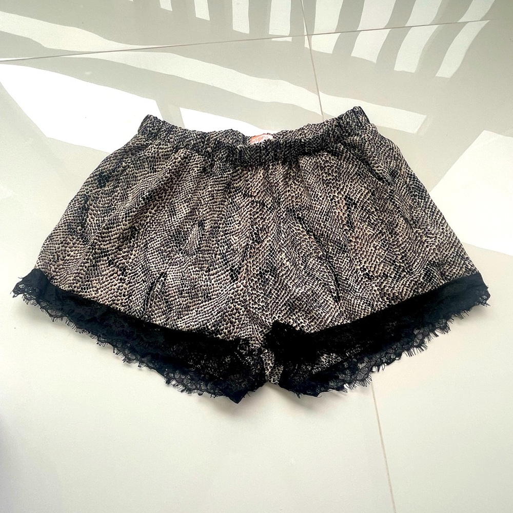 snakeskin shorts